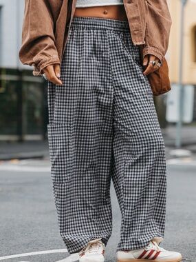 Chef Ottway Navy/White Checkered Pants- NEVER WORN